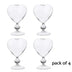 4PCS  Creative Heart-Shaped Cocktail Glasses